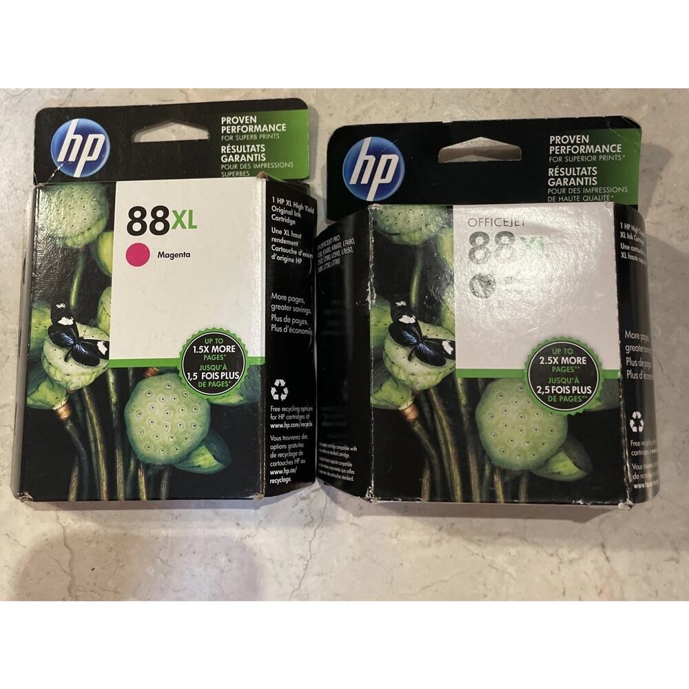 Hp 88XL Lot- , 88XL Magenta(exp 1/22) 88XL Black (exp. 12/24) Singapore